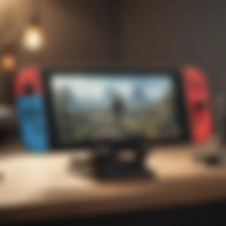 Adjustable Nintendo Switch stand showcasing versatility