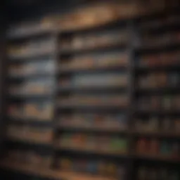 A vibrant collection of amiibo figures displayed on a shelf