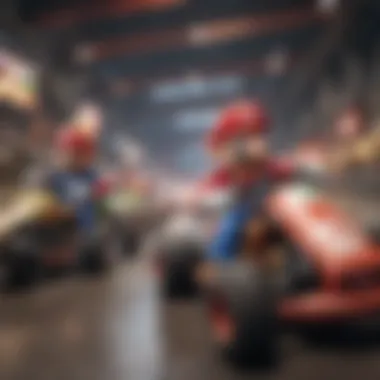 Multiplayer Mayhem A competitive multiplayer session of Mario Kart
