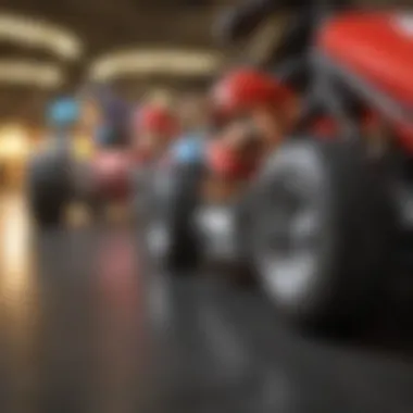 Power-Ups: Game-Changers Close-up of power-ups in Mario Kart during gameplay