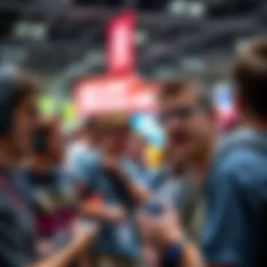 Fans engaging with the Angry Video Game Nerd content at a gaming convention