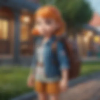 Stylish Character Designs with Backpacks In-game characters with stylish backpacks