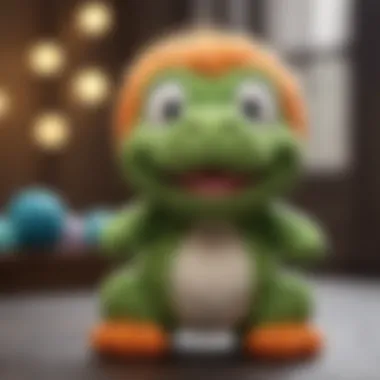 Artisan Crafted Yarn Yoshi Plush