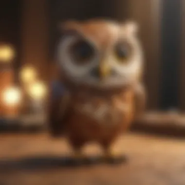 Charming Owl Figurine Captivating Bandai Animal Crossing figure highlighting a charming owl character