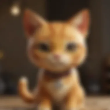 Delightful Cat Figurine Exquisite Bandai Animal Crossing figure showcasing a delightful cat character
