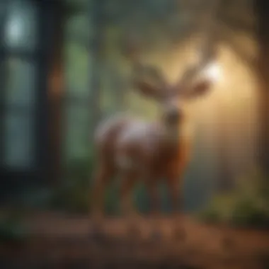 Whimsical Deer Figurine Intricately designed Bandai Animal Crossing figure of a whimsical deer