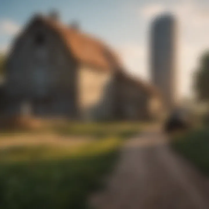 Barn and Silo Scene