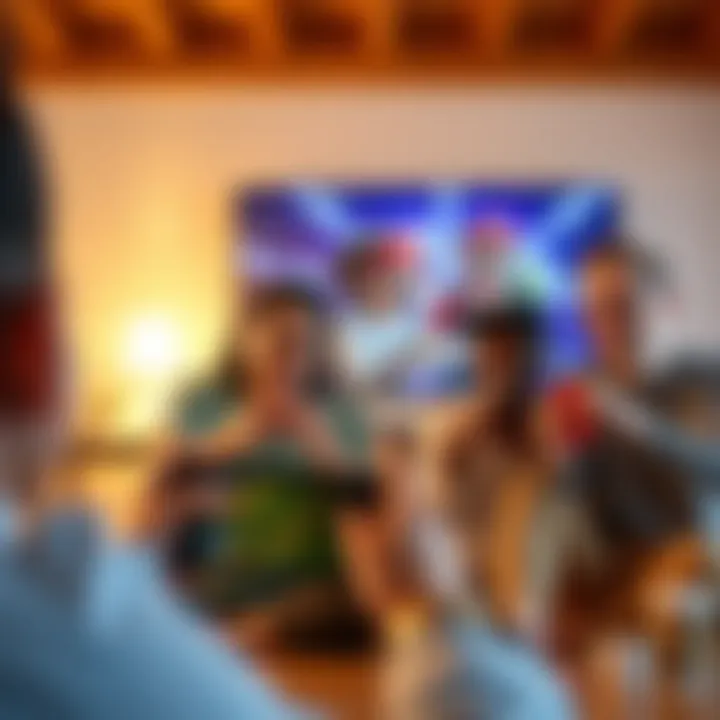 Multiplayer Excitement on Switch Lite An engaging multiplayer experience showcasing friends playing together