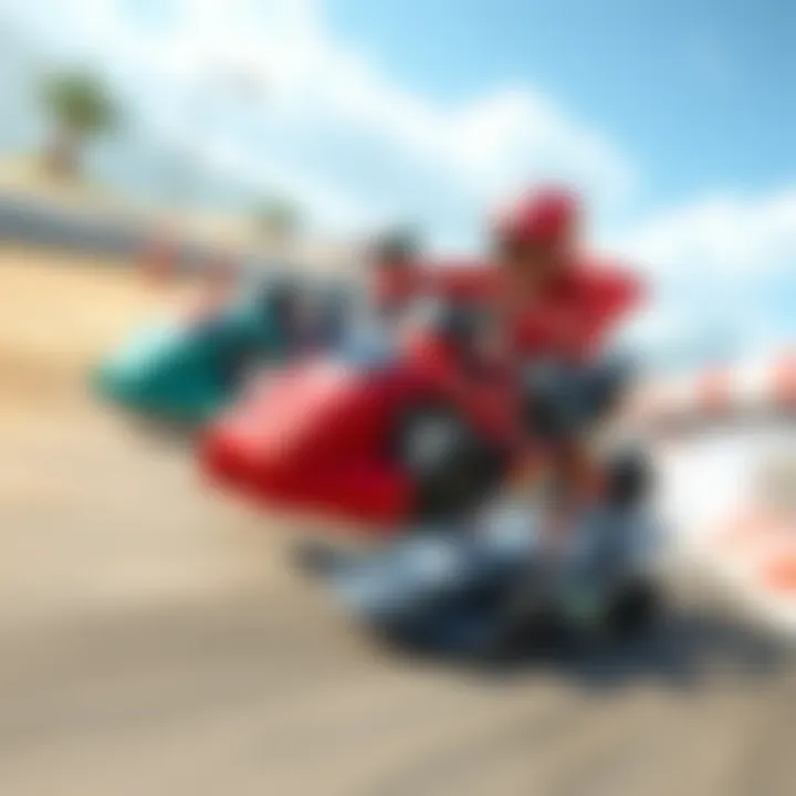 Thrilling Racing Adventures on Switch Lite A dynamic racing game in action on the Switch Lite