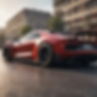 Exhilarating Racing Dynamics Dynamic racing action scene showcasing speed and excitement