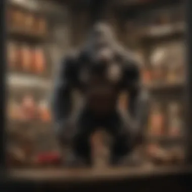 Captivating King Kong Toy Displayed on Shelf