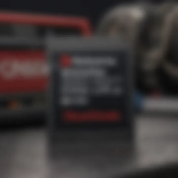 Close-up of SD card specifications