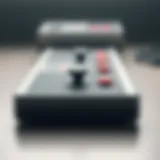 Detailed View of Classic NES Controller Design Close-up of Classic NES Controller showcasing its design features