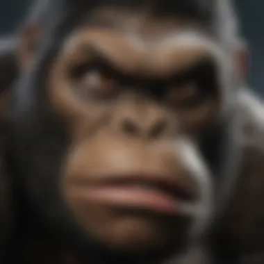 Close-Up of Unique Features on King Kong Toy