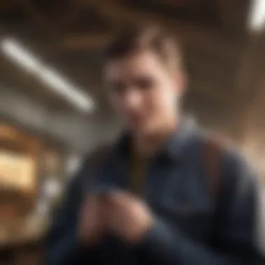 Building Relationships Online Illustration showcasing a person connecting with others through a virtual platform