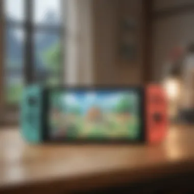 Nintendo Switch console displaying Animal Crossing