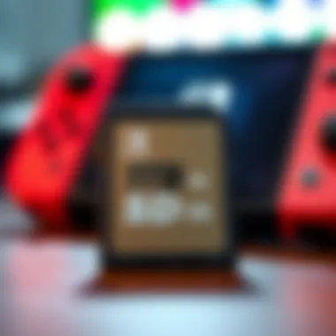 Close-up view of a 1TB Nintendo Switch SD card showcasing its design and specifications