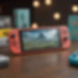 Vibrant selection of Nintendo Switch Lite games displayed