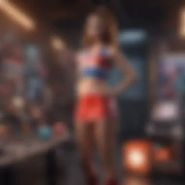 Cheerleader Kits in Gaming: A Colorful Display Colorful cheerleader kit showcasing various gaming-themed accessories