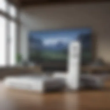 Illustration of Wii console and smart TV connection