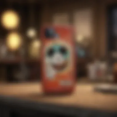 Vibrant Retro Graphics Cuphead phone case showcasing colorful retro graphics