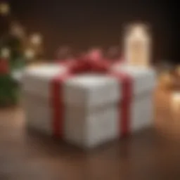 Thoughtful gift wrapped in elegant paper