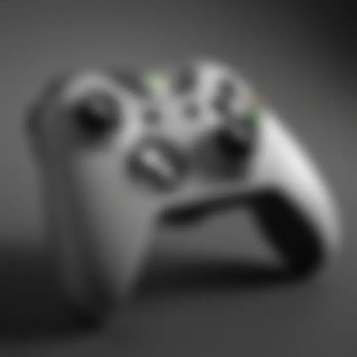 Side view of Xbox Elite Controller demonstrating ergonomic features and custom faceplate