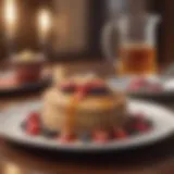 Culinary Artistry: Pancake Elegance Elegant pancake presentation on fine china