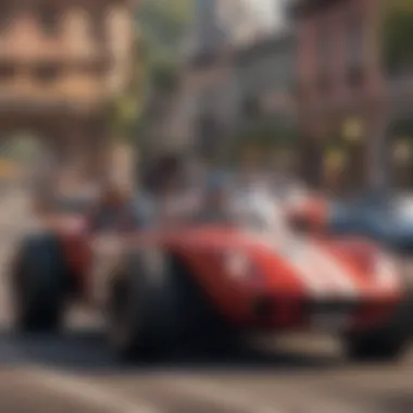 A group of players engaging in a competitive gaming session with Disney Racers