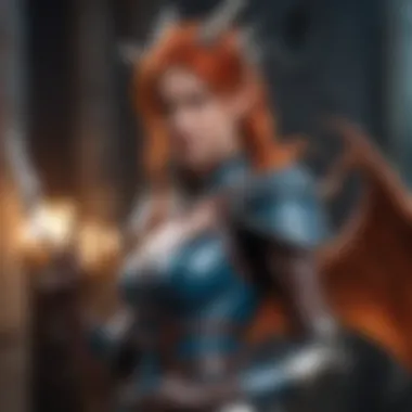 Dragon Horn Cosplayer in Majestic Pose
