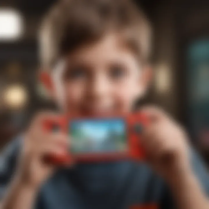 A close-up of educational handheld games featuring vibrant graphics and interactive elements