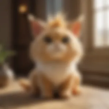 Elegant Meowth Plush Showcase Elegant Meowth Stuffed Animal on Display