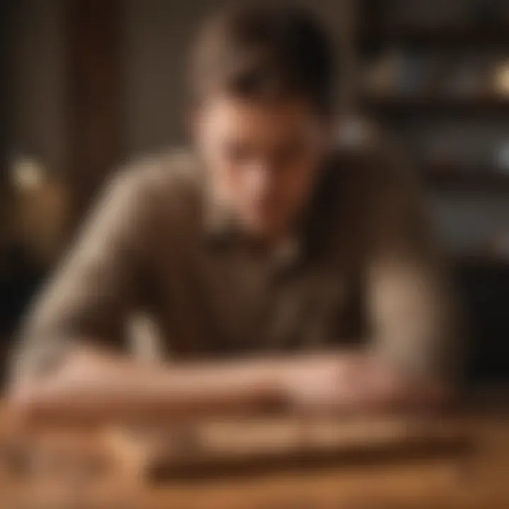 An engaged player contemplating their next move in a vibrant sliding wood block puzzle game.