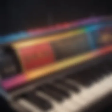 Engaging piano learning game with colorful interface