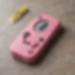 Stylish Kirby Switch Lite case showcasing vibrant design