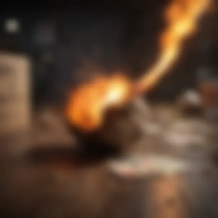 Illustration showcasing the suspenseful gameplay of Exploding Kittens