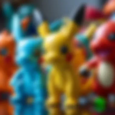 Close-up of Rare Pokémon Figures Close-up of rare Pokémon figures highlighting their unique features and details