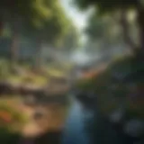 A breathtaking landscape from an Aeril game, showcasing vibrant colors and intricate designs.