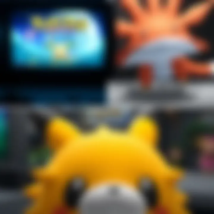 Gameplay Comparison of Affordable Pokémon Titles Side-by-side comparison of gameplay screenshots from budget-friendly Pokémon titles.