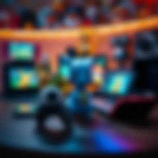 Diverse Pokémon Gaming Platforms A vibrant gaming setup showcasing various Pokémon games across different platforms.