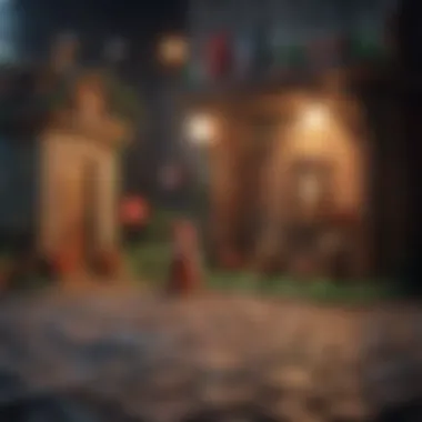 Creative display of a Super Mario LEGO set built into a themed environment