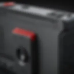 Close-up of a high-quality camera accessory designed for Nintendo Switch.