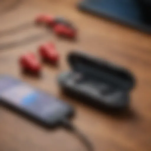 Wireless earbuds with Nintendo Switch