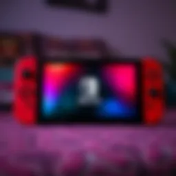 Nintendo Switch OLED showcasing vibrant display