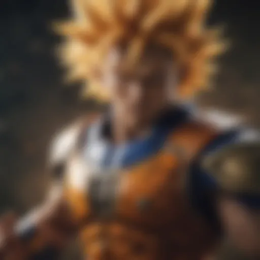 Majestic Saiyan Warrior in Battle