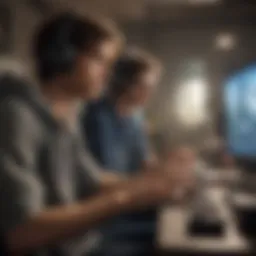A vibrant online community of gamers engaging in discussions