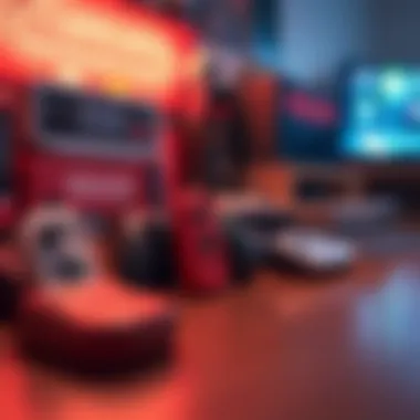 An illustration showing the evolution of gaming tools from retro to modern Nintendo systems.