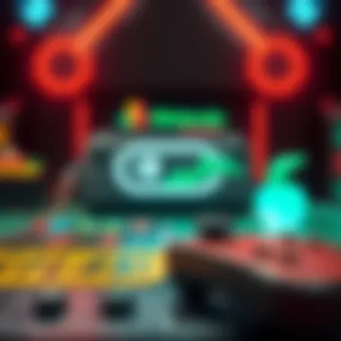 Future trends in gaming tools represented by futuristic graphics and concepts.