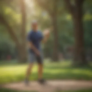 An engaging multiplayer session of frisbee golf