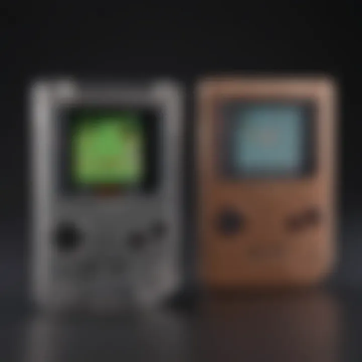 Comparison of original and backlit Game Boy Color screens